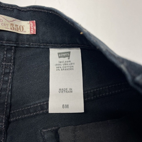 Levis 550 Womens Size 6 Relaxed Boot Cut Denim Jeans Black vintage 90’s - Picture 11 of 12